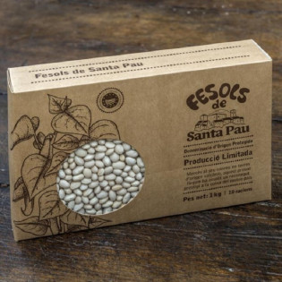 Fesols de Santa Pau  |  Caixa de cartró 1kg  |  Ass. Cultivadors de Fesols de Santa Pau